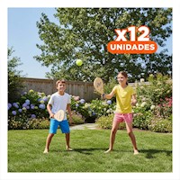 Pack12 Combo de Paletas de Playa Junior con Pelota para Verano Infantil